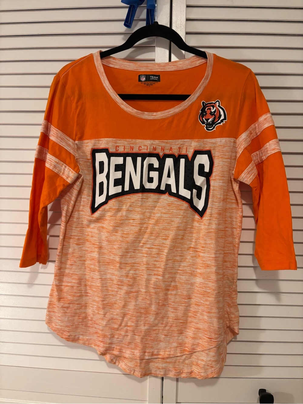 NFL Cincinnati Bengals Orange & Heathered Orange Three-Quarter Sleeve Tee